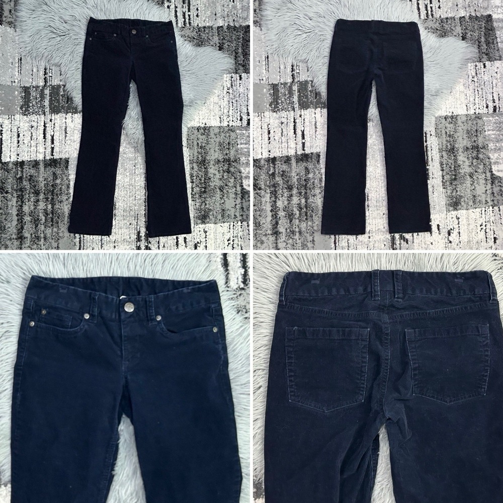 J.Crew Favorite Fit Corduroy Pants Navy Blue Straight Leg Women's Size 27R